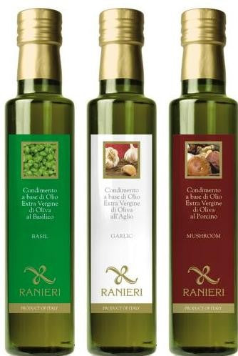 Extra Virgin Olive Oil With Basil, Garlic and Mushrooms - 3 Bottles